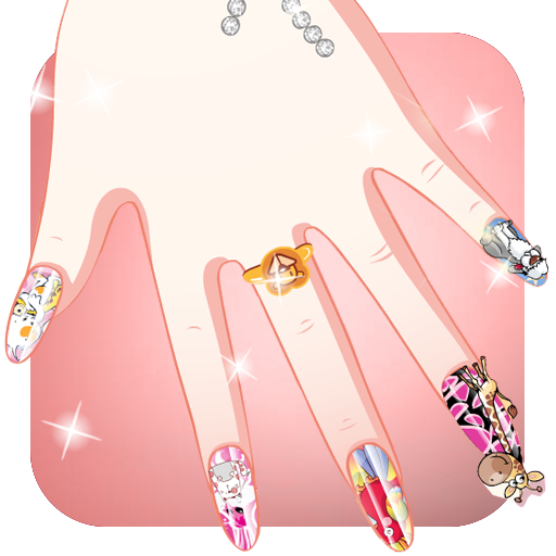 Game decorate nails icon