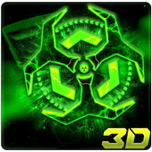 3D Biohazard Fluorescent Theme icon