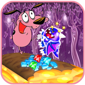 adventure courage angry dog run icon