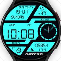 Chrono Dual Watch Face on 9Apps