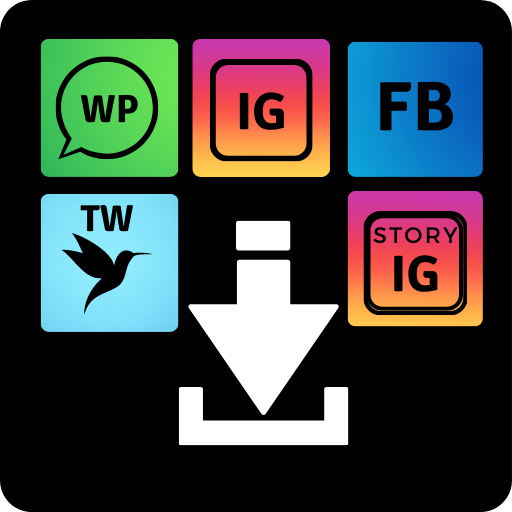 Black- Video Download for Social Media icon