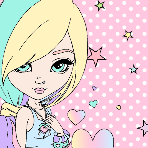 Cute Pastel Girls Coloring icon