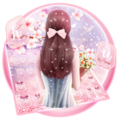 Tema della tastiera di Pink Princess Princess Girl icon