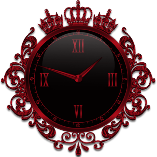 Red Crown Clock Widget icon