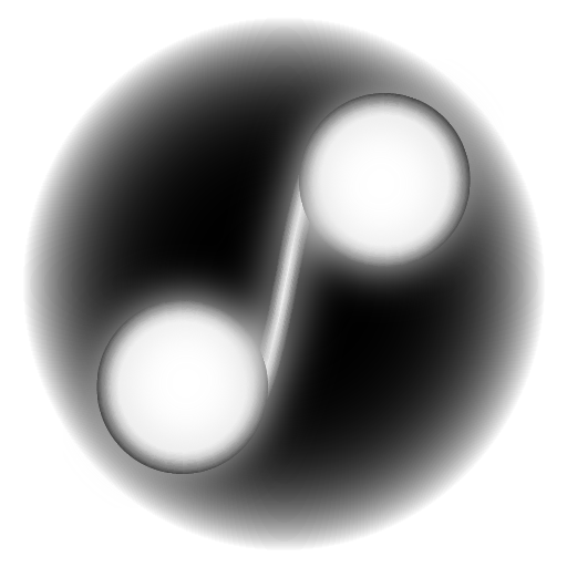 Black white roll ball icon