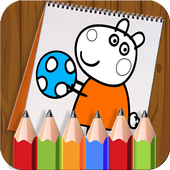 How to color Pepa Pig icon