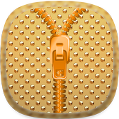 Gold Zipper Lock Screen icon