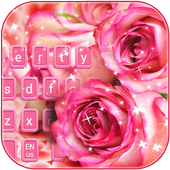 Pink Rose Keyboard icon