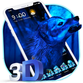 3D Ice Wolf Wallpaper Launcher icon
