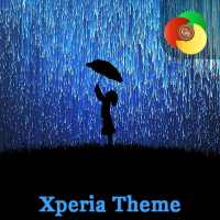 Girl in the neon rain | Xperia™ Theme