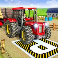 Farming Tractor Trolley Parking: Tractor Driving