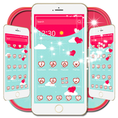 Pink love Icon theme icon