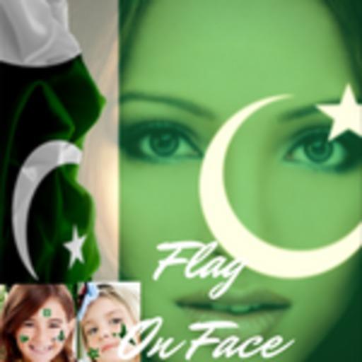 Pakistan Flag on Face Photo Frame icon