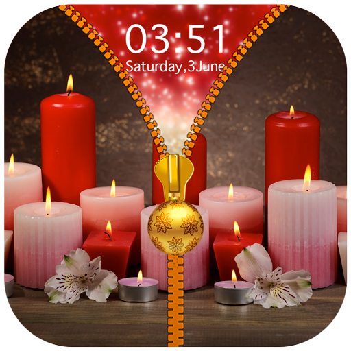 Candles Zipper Lock Screen icon