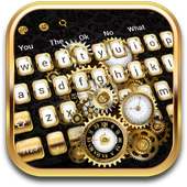 Golden luxury clock keyboard on 9Apps