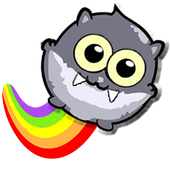 Bat bites the fruit icon