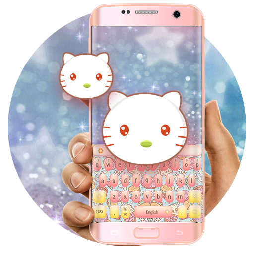 Cute Pink kitty keyboard icon