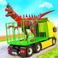 Angry Dino Robot Animal Transport Truck Driving