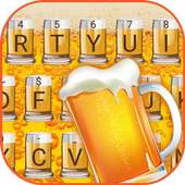 Bubbling Beer Theme&Emoji Keyboard