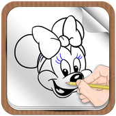 How To Draw Minnie Mouse Mickey Adult Drawing icon