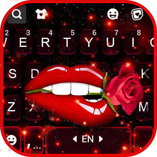 خلفية الكيبورد Sexy Rosy Lips أيقونة