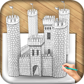 Learn to draw 3d drawings icon