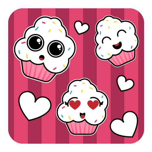 Cute Cupcakes Emoji Stickers icon