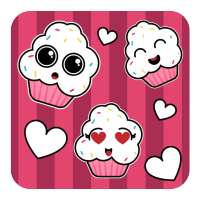 Cute Cupcakes Emoji Stickers on 9Apps