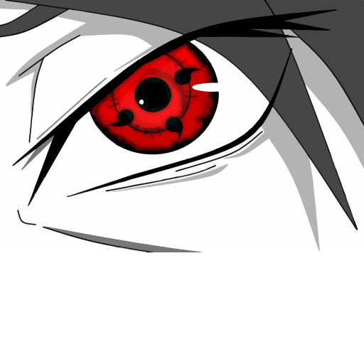 How to draw eye sharingann icon