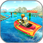 Water Jet Ski Boat Sim 3d: Surfing &amp; Boat Stunts icon