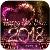 Happy New Year 2018 Keyboard icon