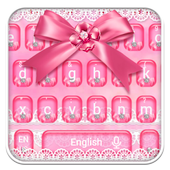 Pink Lace Bow Keyboard icon
