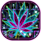 Glow Rasta Weed keyboard icon