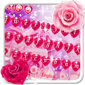Glitter Red Rose Keyboard icon