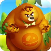 angry bear run 3D icon