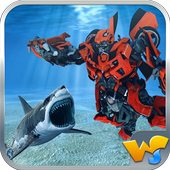 Robot Car Angry Shark Hunter icon