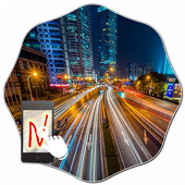Gesture Lock Screen City Night icon