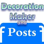 Decoration maker and Facebook posts - Keyboard icon