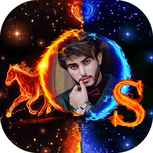 Fire Text Photo Frames icon