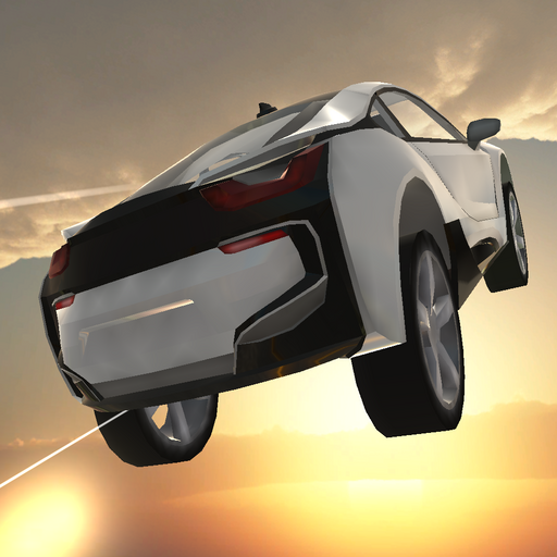 Car crash mega ramp jump icon