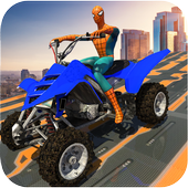 Spider hero Mega Ramp: Police Quad Bike Stunts icon