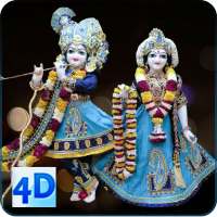 4D Radha Krishna Murti Darshan Live Wallpaper