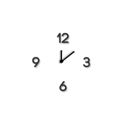 ikon Black Clock Widget