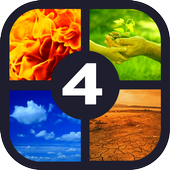 4 صور بكلمة واحدة أيقونة