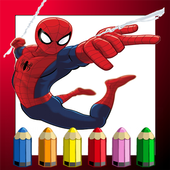 spider of warrior coloringbook icon