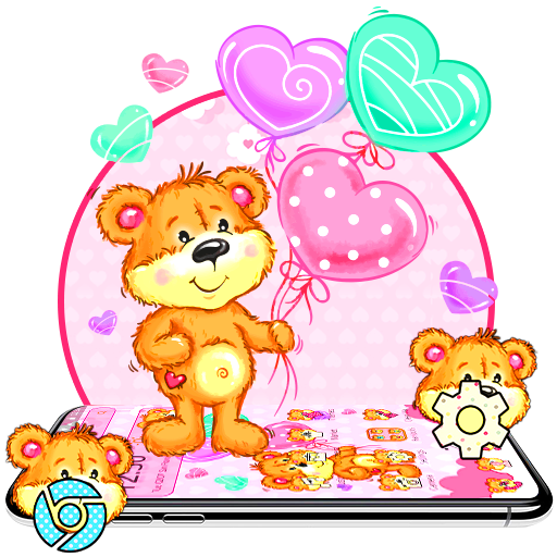 Tema Balloon Love Teddy Bear icon