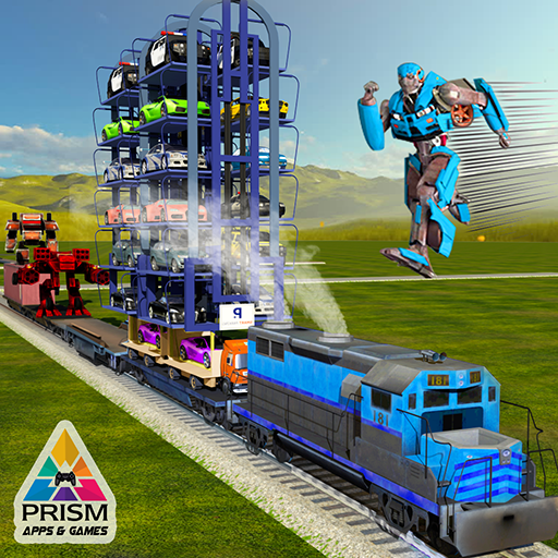 Robo Car Transform: Train Transport Smart Crane 3D icon