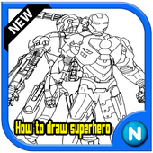 How to draw superhero icon