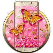 Pink Glitter Butterfly Theme on 9Apps