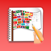 How to draw flags of Asia icon